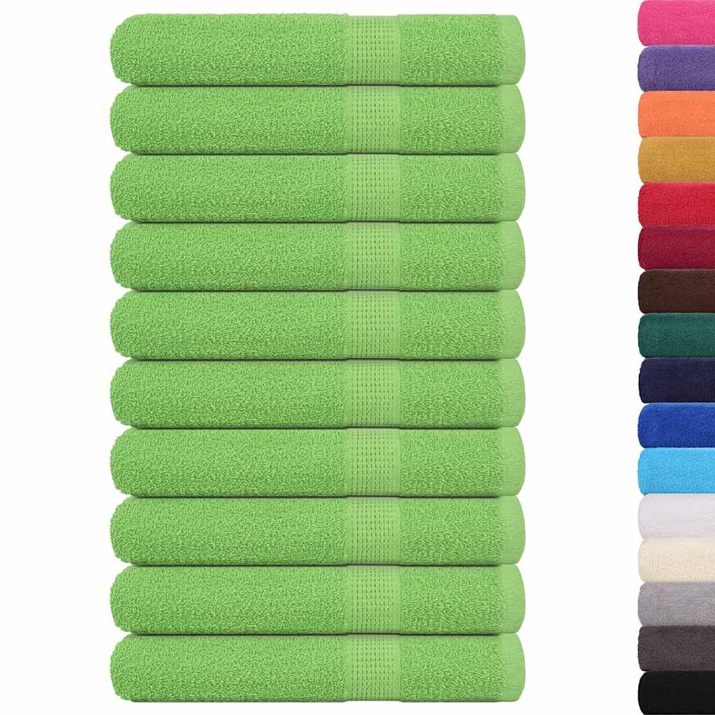 Serviettes de sauna FROGN 10 p. vert pomme 80x200 cm 360 g/m²