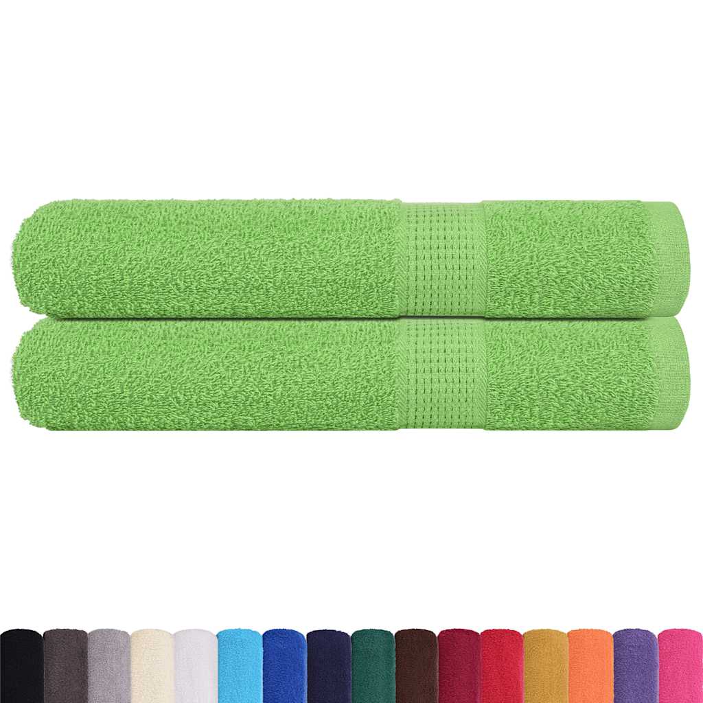 Serviettes FROGN 2 p. Vert pomme 100x200 cm 360 g/m²