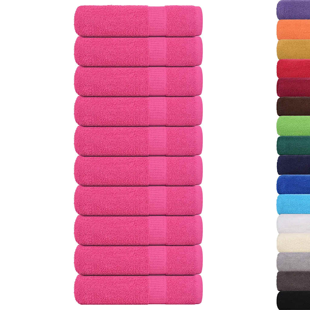 Serviettes de douche FROGN, 10 pces, rose, 70x140 cm, 360 g/m²