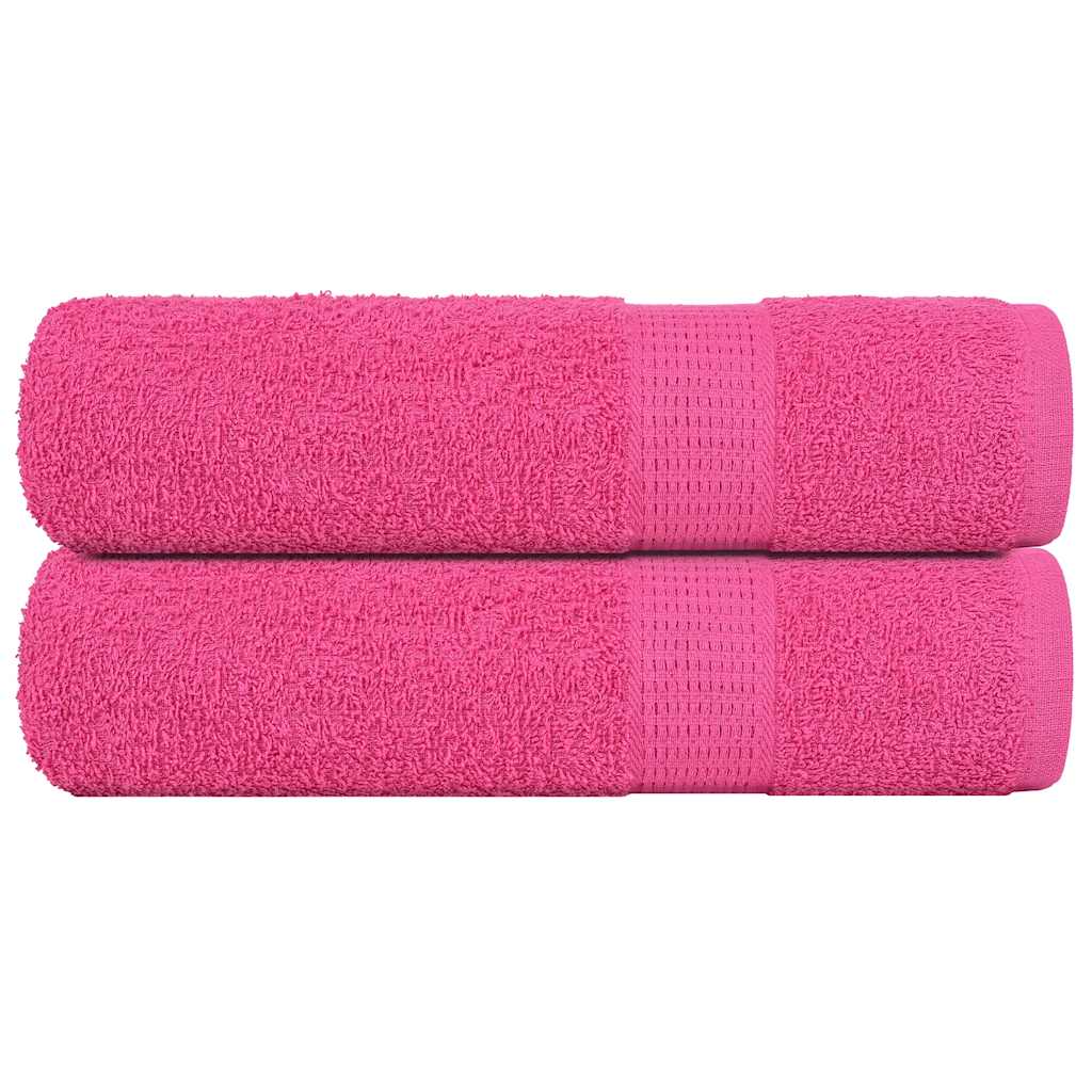 Serviettes de bain FROGN 2 p. Rose 100x150 cm 360 g/m²