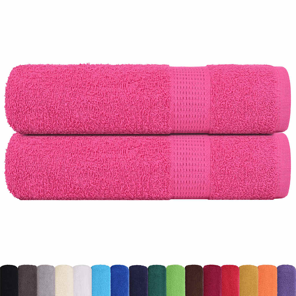 Serviettes de bain FROGN 2 p. Rose 100x150 cm 360 g/m²