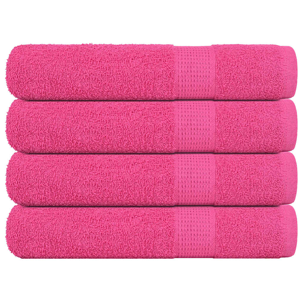 Serviettes FROGN 4 pièces Rose 100x200 cm 360 g/m²