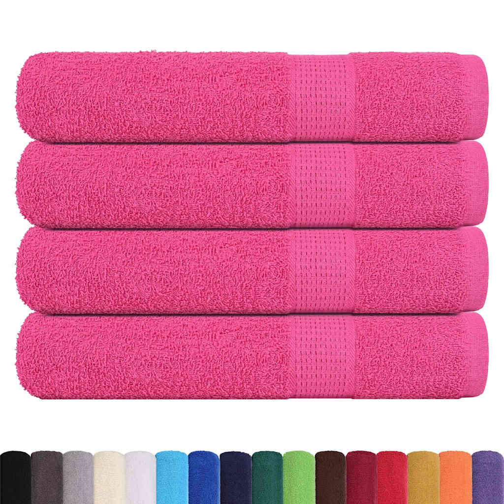 Serviettes FROGN 4 pièces Rose 100x200 cm 360 g/m²