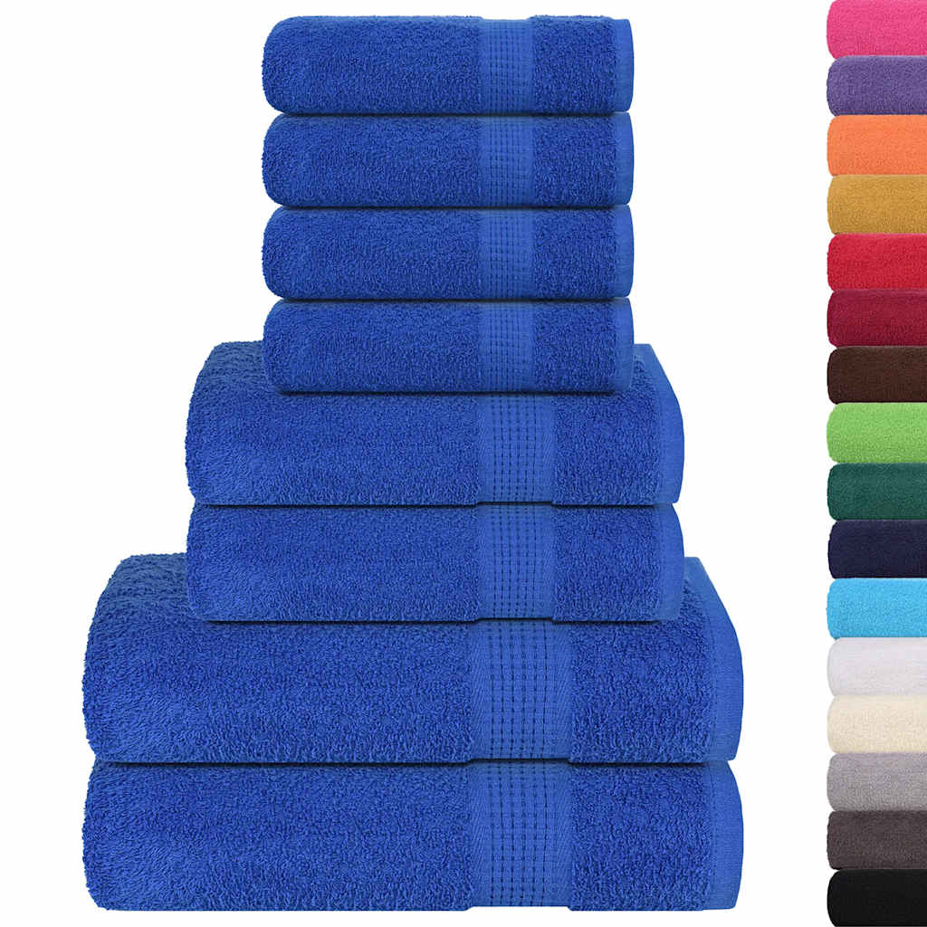 Lot de 8 serviettes FROGN bleu 360 g/m²