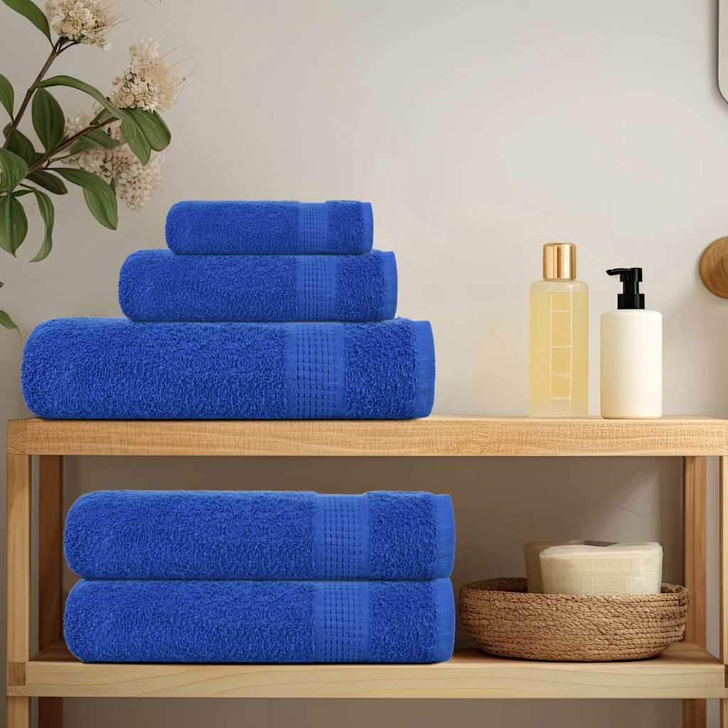 Lot de 8 serviettes FROGN bleu 360 g/m²