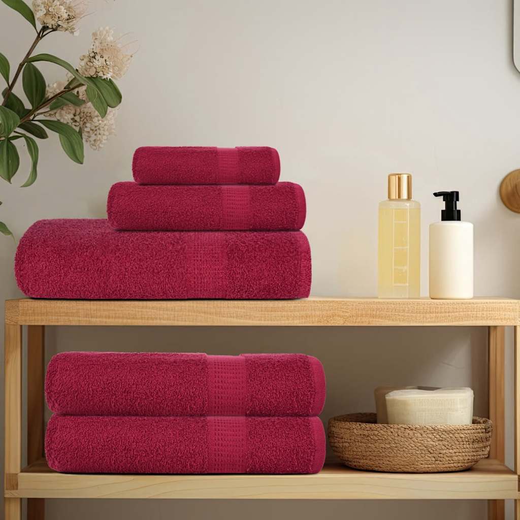 8-piece towel set FROGN Bordeaux 360 g/m²