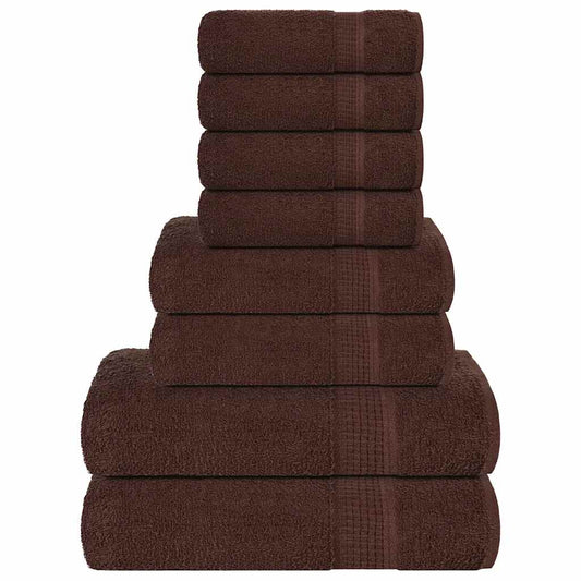 Parure de 8 serviettes FROGN Marron 360 g/m²