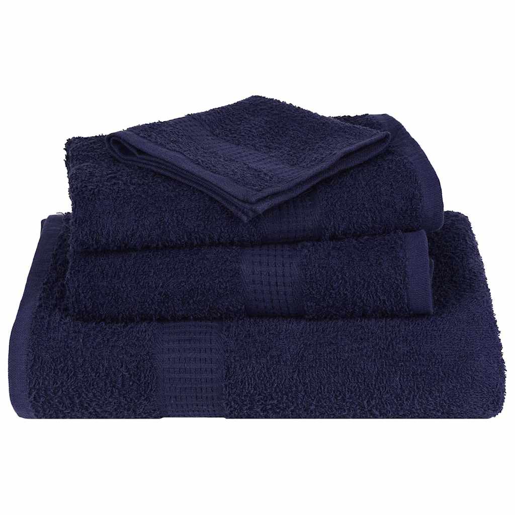 Parure de 8 serviettes FROGN bleu marine 360 g/m²