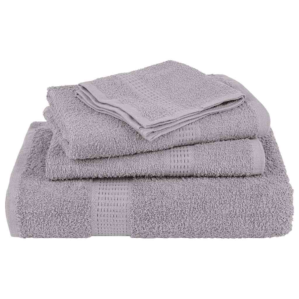 Lot de 8 serviettes éponge FROGN gris 360 g/m²