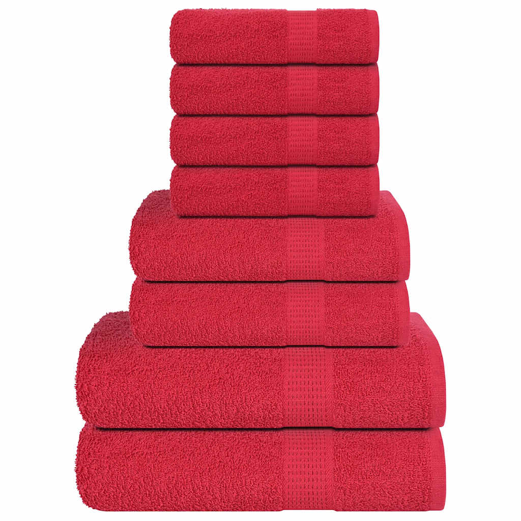 Lot de 8 serviettes FROGN rouge 360 g/m²