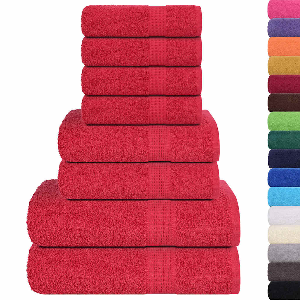 Lot de 8 serviettes FROGN rouge 360 g/m²