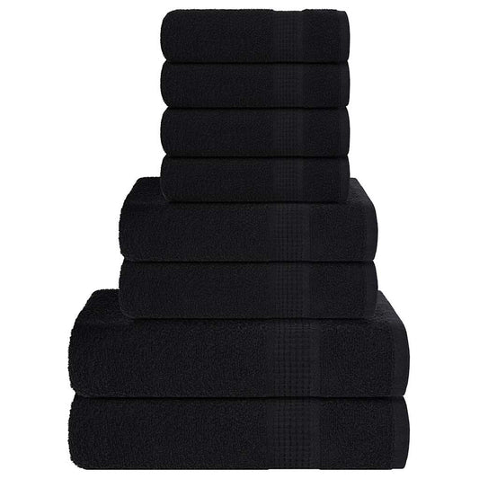8-piece towel set FROGN black 360 g/m²