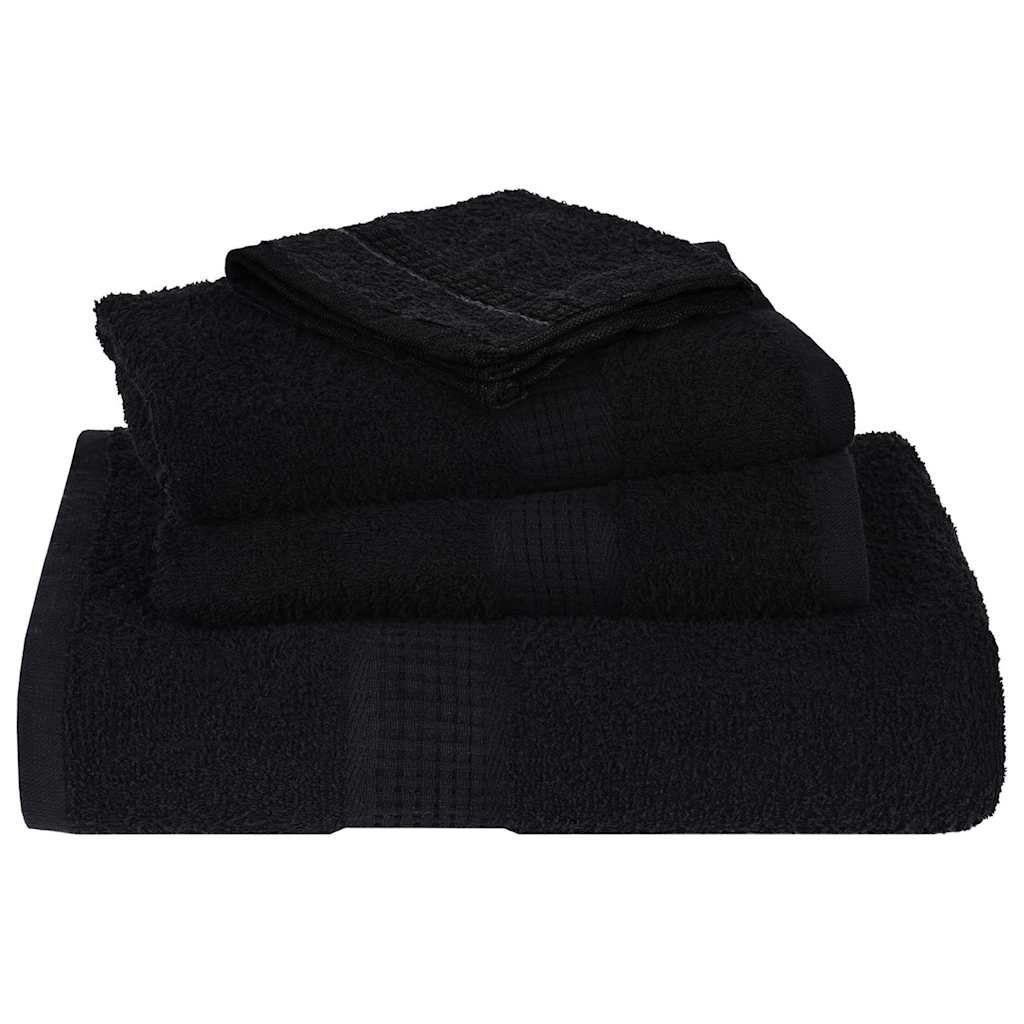 Lot de 8 serviettes FROGN noir 360 g/m²