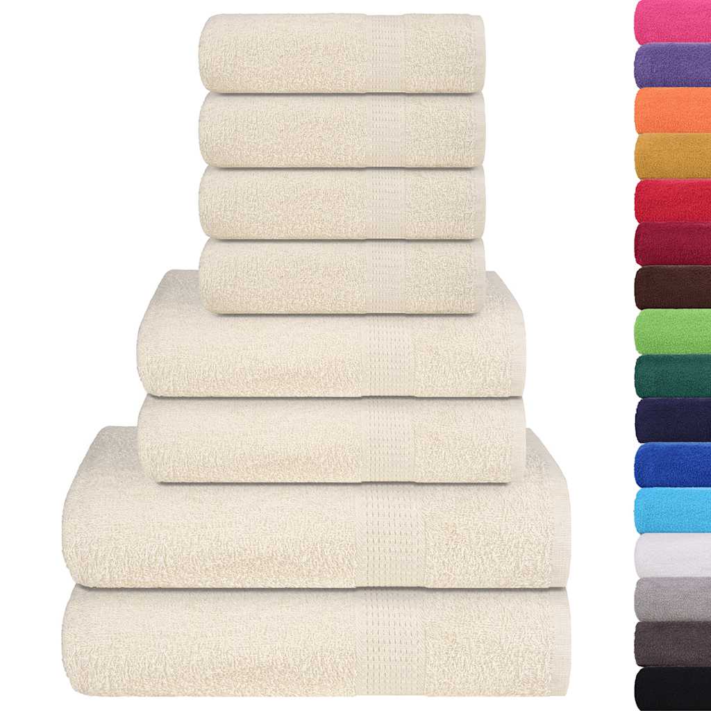 Lot de 8 serviettes éponge FROGN Crème 360 g/m²