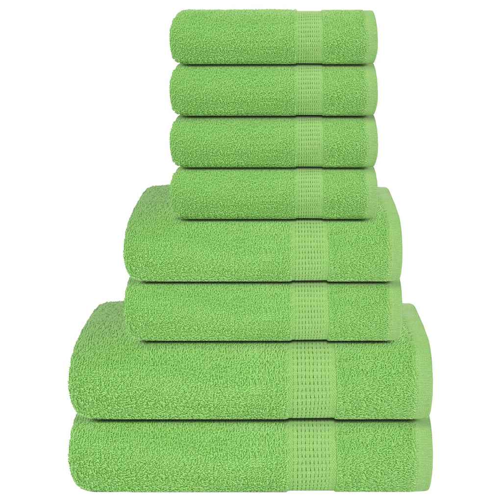 Lot de 8 serviettes FROGN vert pomme 360 g/m²