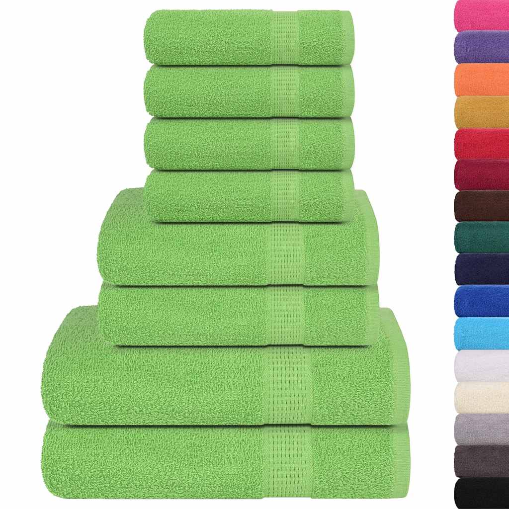Lot de 8 serviettes FROGN vert pomme 360 g/m²