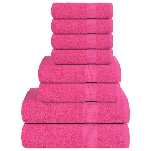 Lot de 8 serviettes FROGN roses 360 g/m²