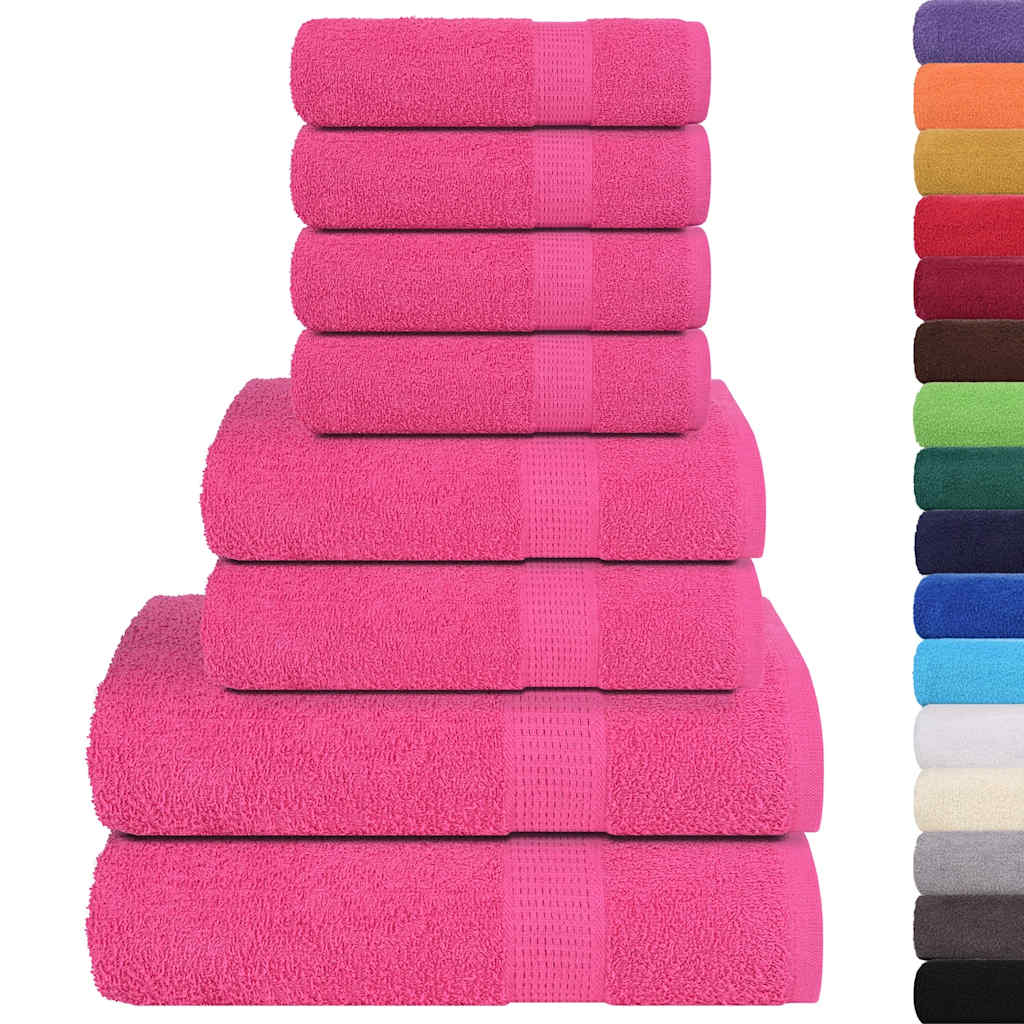 Lot de 8 serviettes FROGN roses 360 g/m²