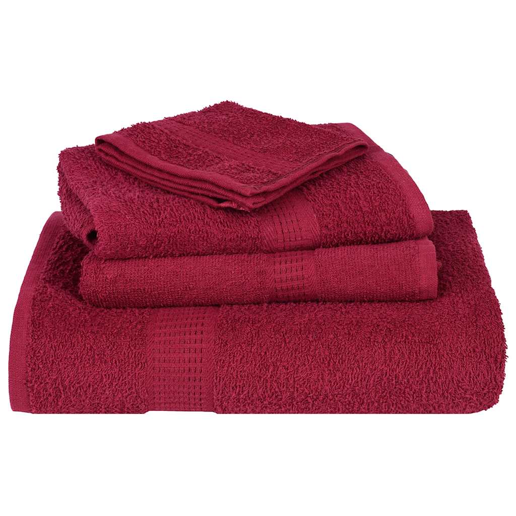 Set de 6 serviettes FROGN bordeaux 360 g/m²
