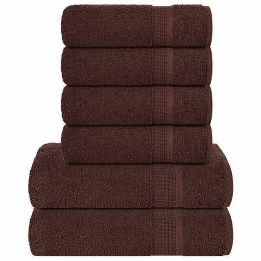 Lot de 6 serviettes FROGN marron 360 g/m²