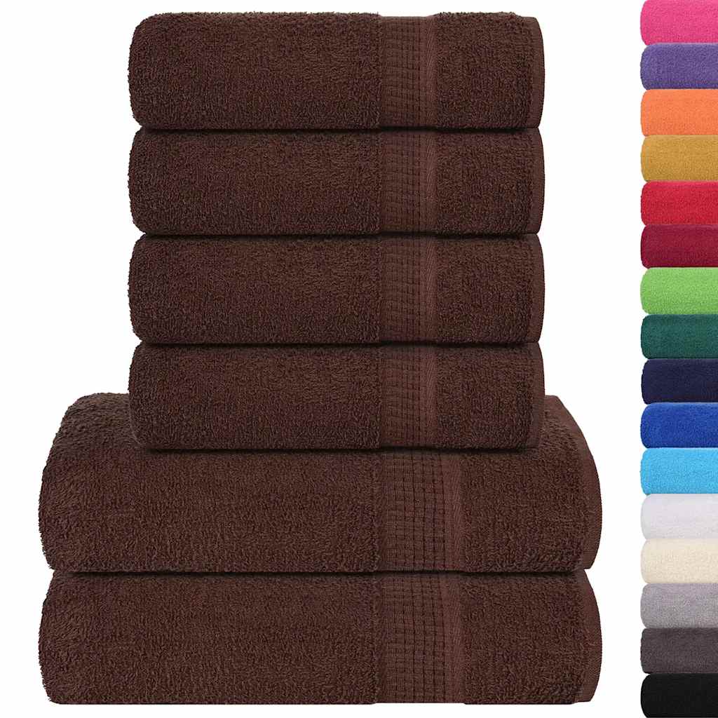 Lot de 6 serviettes FROGN marron 360 g/m²