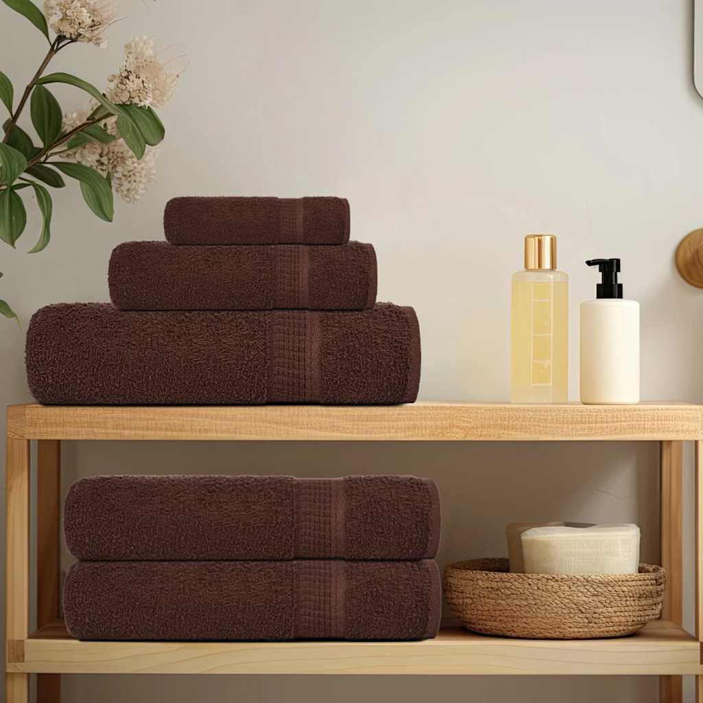 Lot de 6 serviettes FROGN marron 360 g/m²