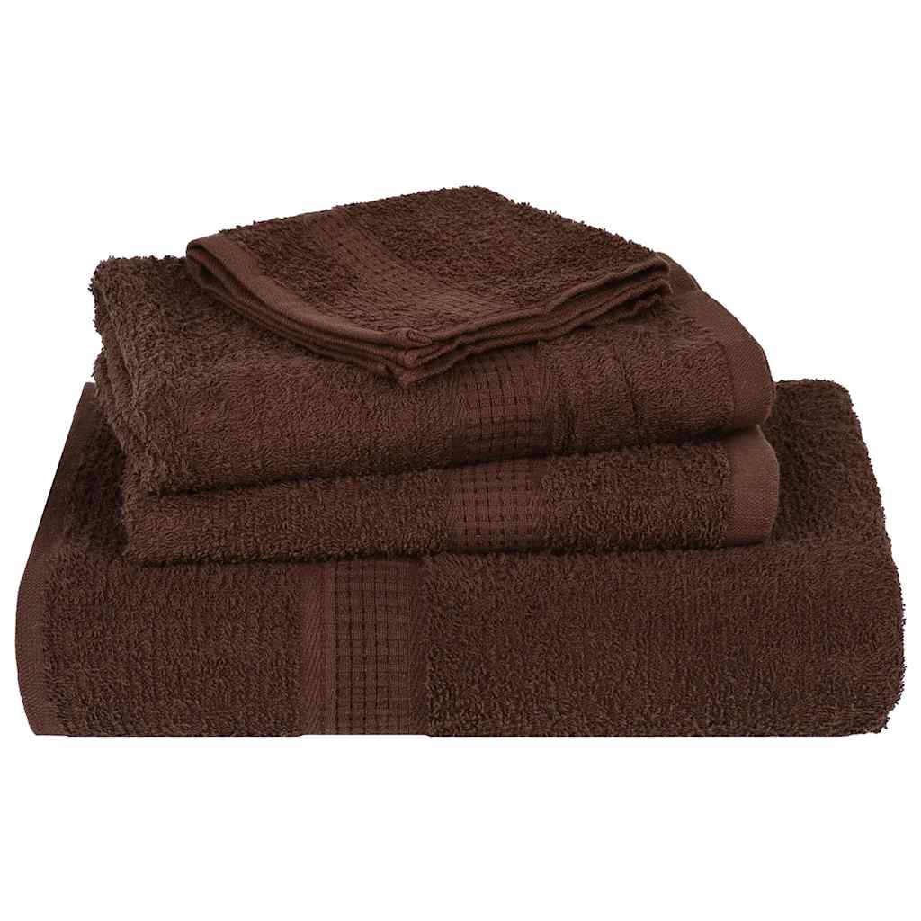 Lot de 6 serviettes FROGN marron 360 g/m²