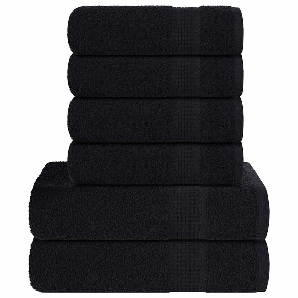 Lot de 6 serviettes FROGN Noir 360 g/m²