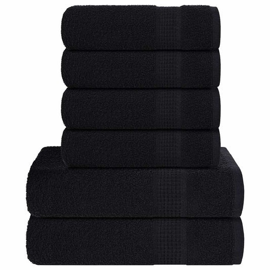 6-piece towel set FROGN Black 360 gsm