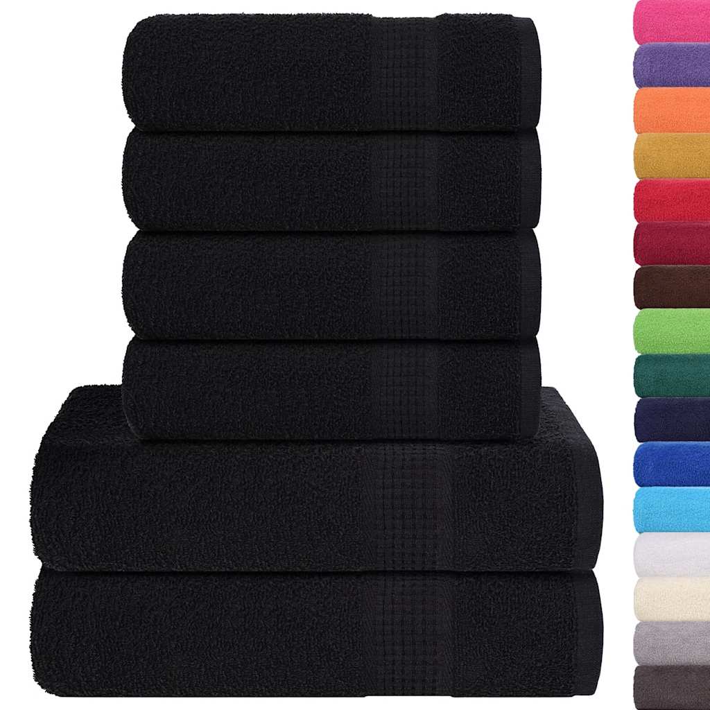 Lot de 6 serviettes FROGN Noir 360 g/m²