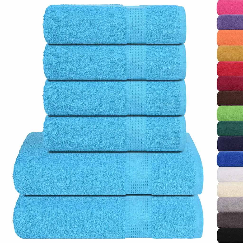 Set de 6 serviettes FROGN turquoise 360 g/m²