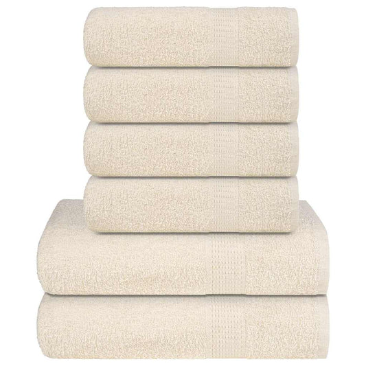 6-piece towel set FROGN Cream 360 g/m²