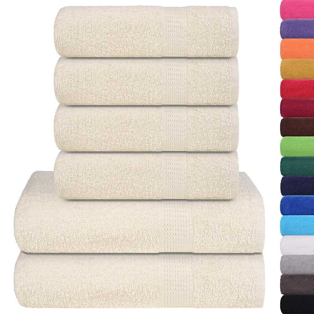 Lot de 6 serviettes FROGN crème 360 g/m²