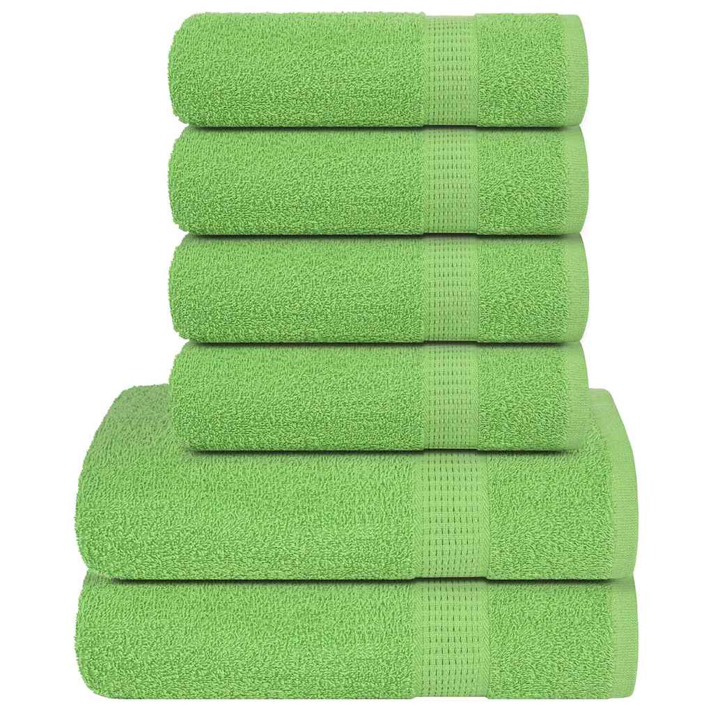6-piece towel set FROGN apple green 360 gsm