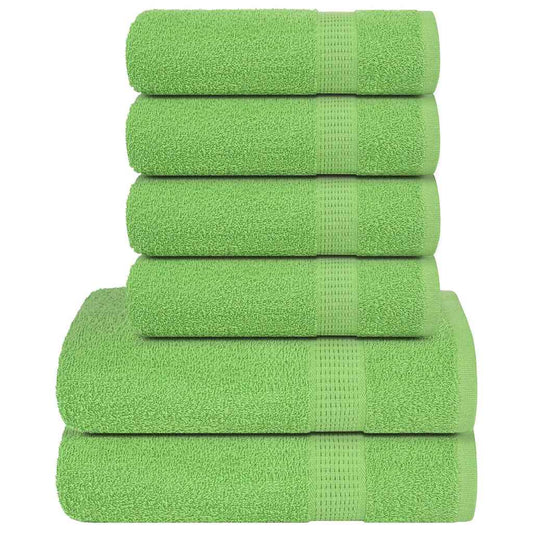 Lot de 6 serviettes FROGN vert pomme 360 g/m²