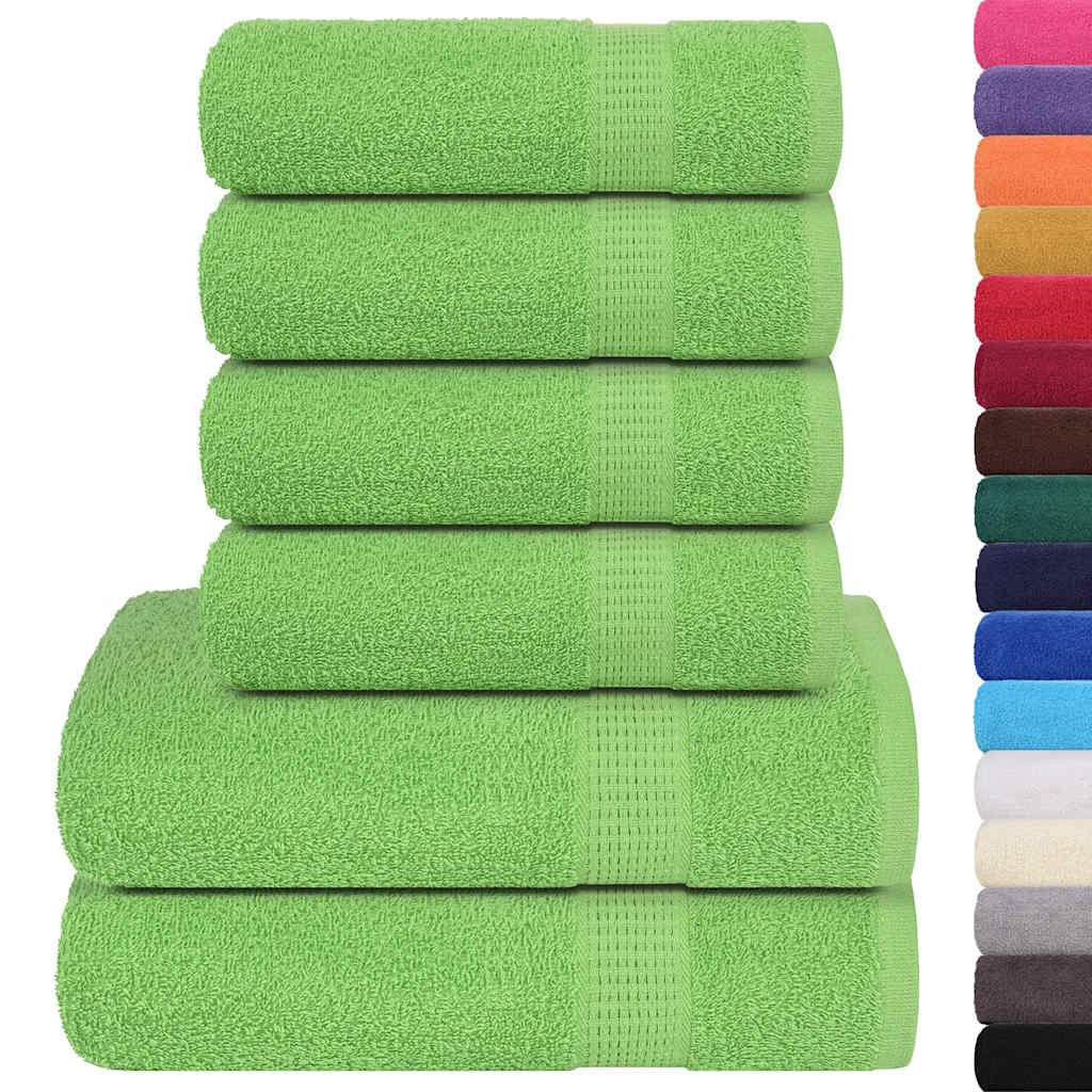 6-piece towel set FROGN apple green 360 gsm