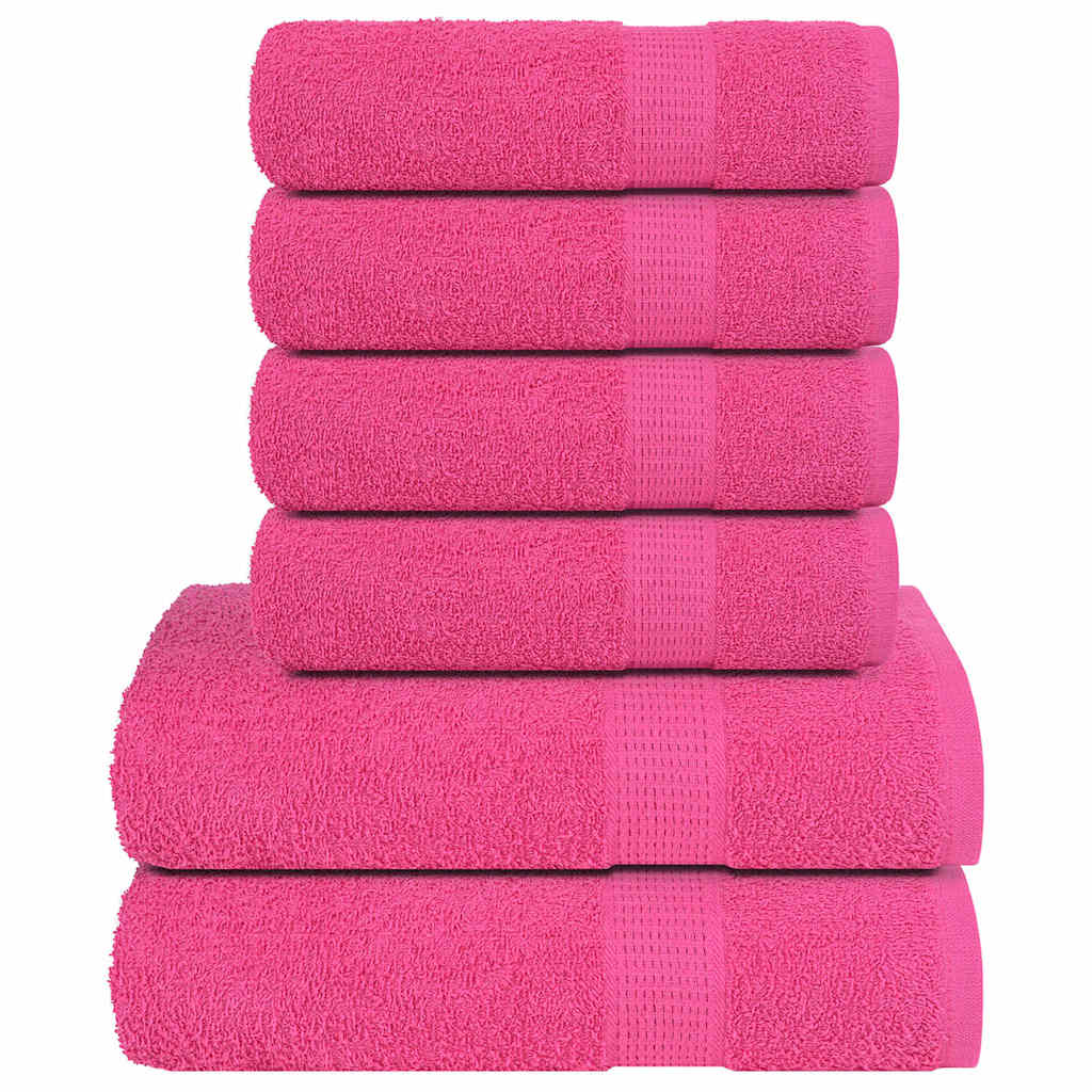 Set de 6 serviettes FROGN roses 360 g/m²