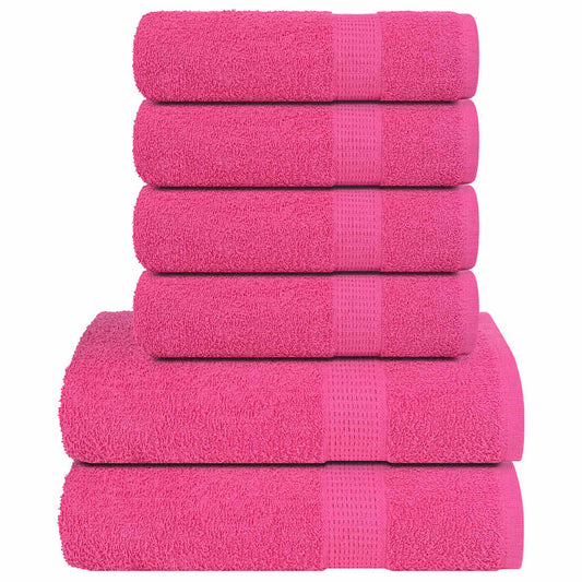 Set de 6 serviettes FROGN roses 360 g/m²