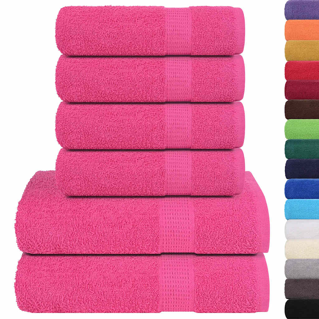 Set de 6 serviettes FROGN roses 360 g/m²