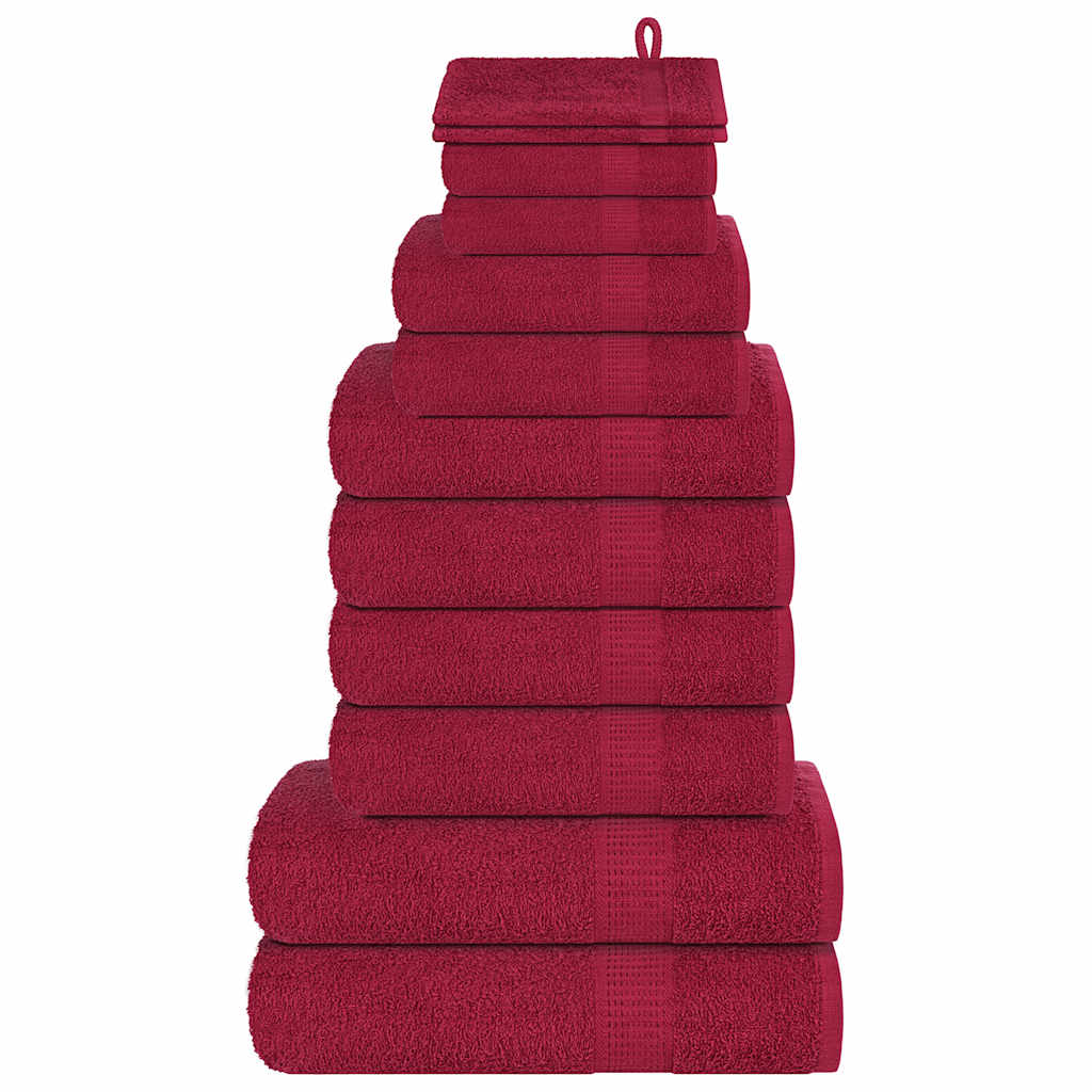 12-piece Towel Set FROGN Bordeaux 360 gsm