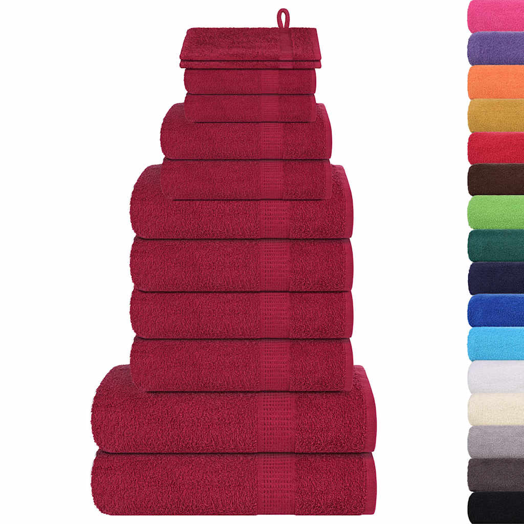 12-piece Towel Set FROGN Bordeaux 360 gsm
