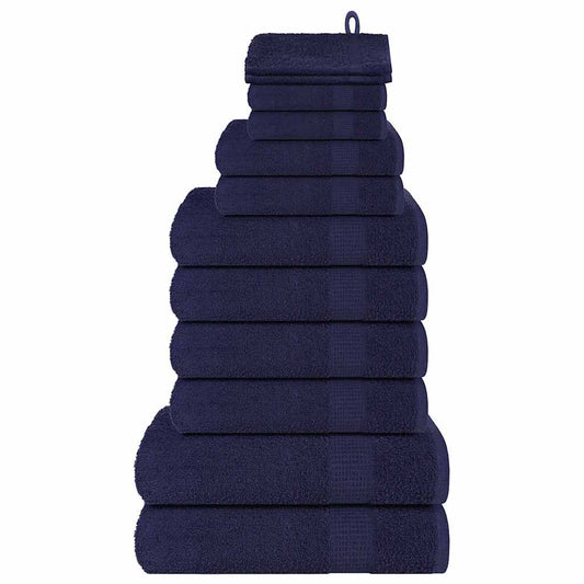 12-tlg. Handtuch-Set FROGN Marineblau 360 g/m²