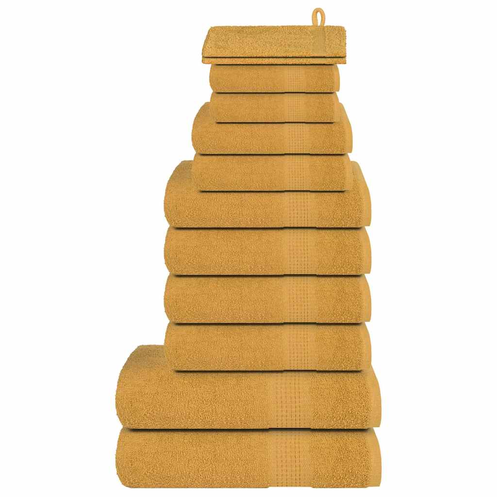 Lot de 12 serviettes FROGN doré, 360 g/m²
