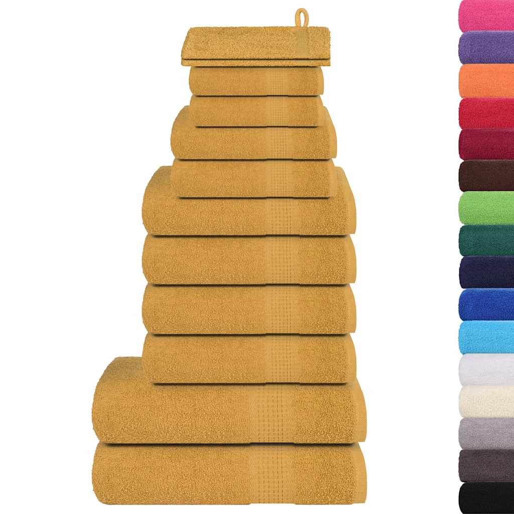 Lot de 12 serviettes FROGN doré, 360 g/m²