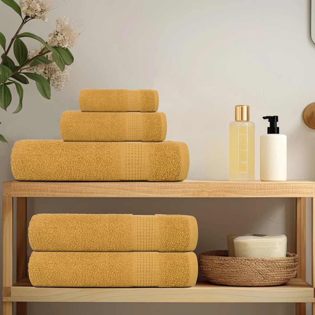 Lot de 12 serviettes FROGN doré, 360 g/m²