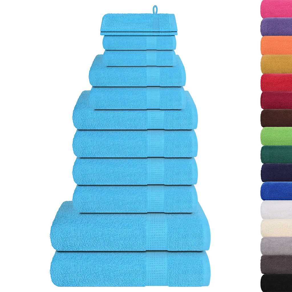12-piece towel set FROGN turquoise 360 gsm