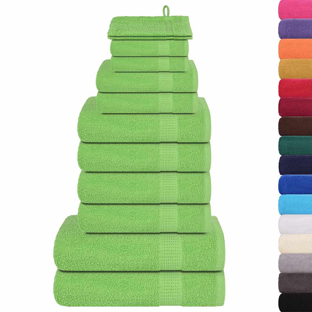 Lot de 12 serviettes FROGN vert pomme 360 g/m²