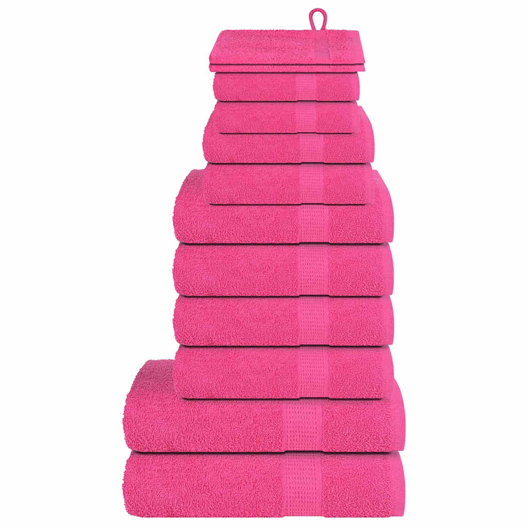 Lot de 12 serviettes FROGN roses 360 g/m²