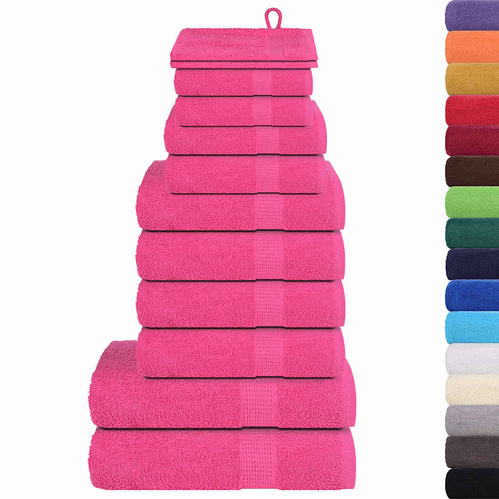 Lot de 12 serviettes FROGN roses 360 g/m²