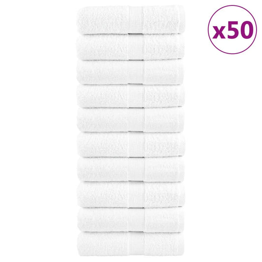 Premium Waschlappen SOLUND 50 Stk. Weiß 15x21 cm 600 g/m²